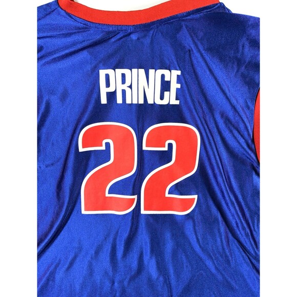 Vintage NBA Detroit Pistons Tayshaun Prince Blue Jersey Men's Size 2XL - Picture 9 of 9